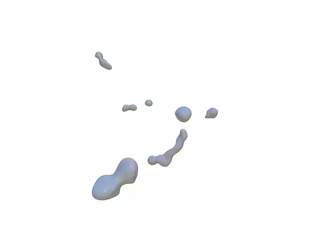 Floating liquid under zero-gravity enviroment