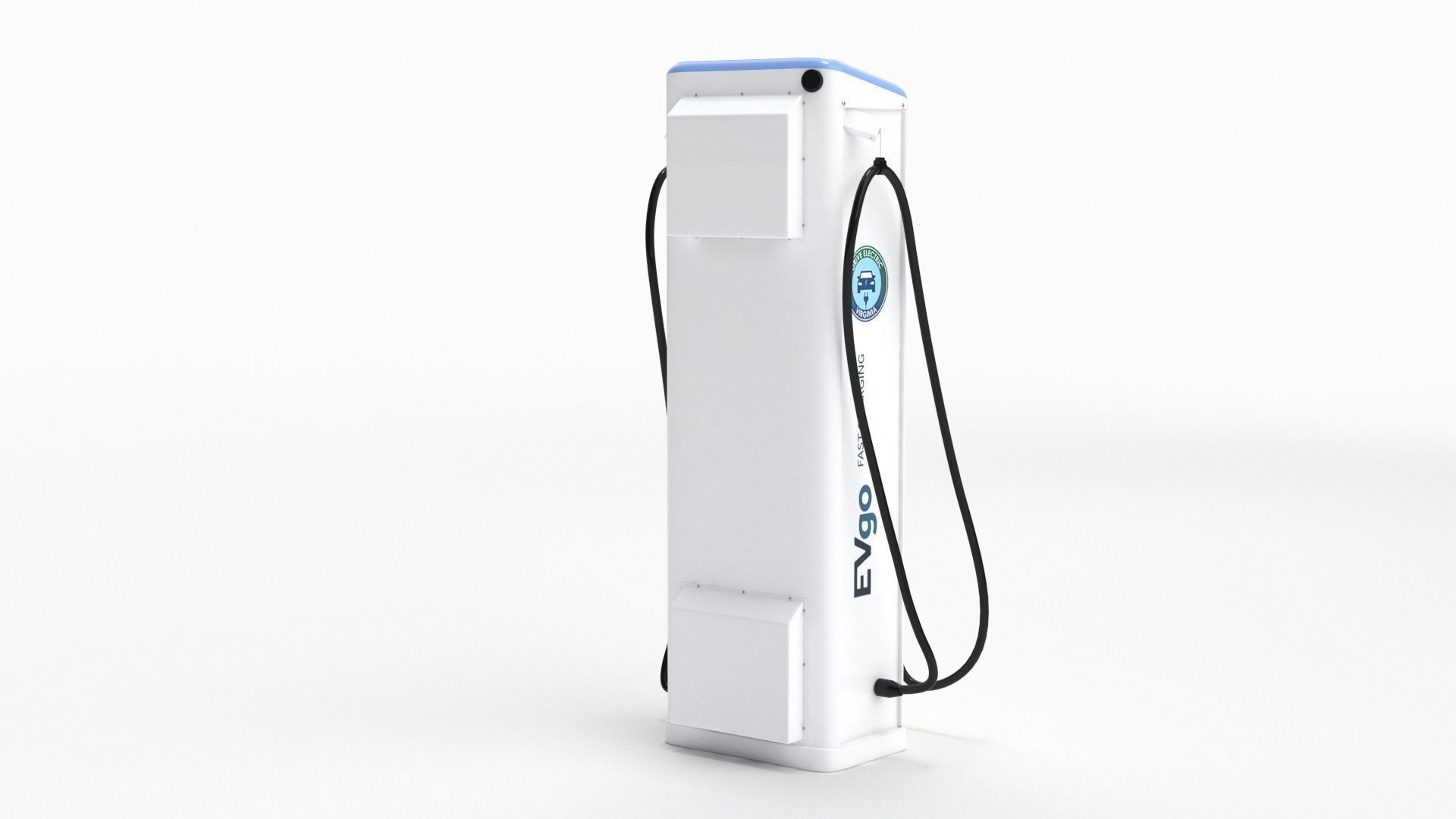 BTC Power 50 kW Slim Line DC EV Fast Car Charger Station 3D model_2