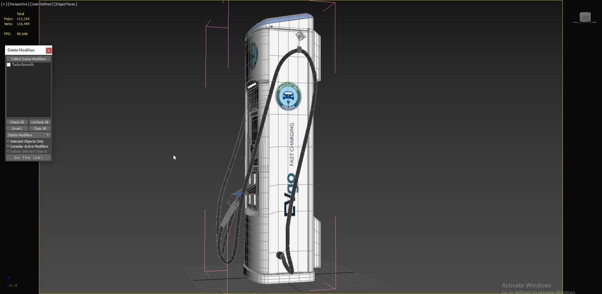 BTC Power 50 kW Slim Line DC EV Fast Car Charger Station 3D model_5