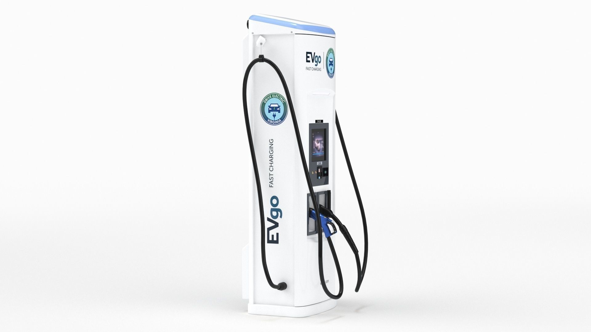 BTC Power 50 kW Slim Line DC EV Fast Car Charger Station 3D model_22