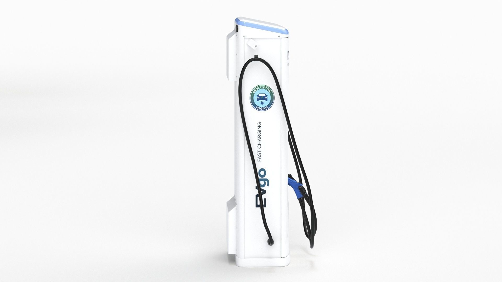 BTC Power 50 kW Slim Line DC EV Fast Car Charger Station 3D model_14