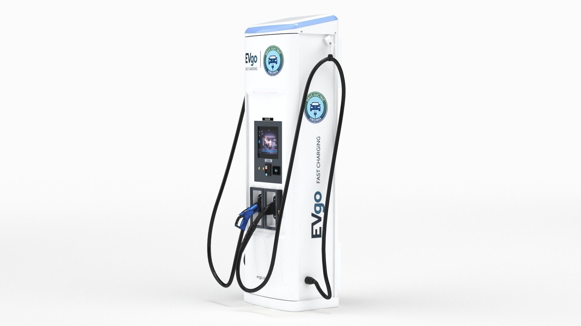 BTC Power 50 kW Slim Line DC EV Fast Car Charger Station 3D model_34