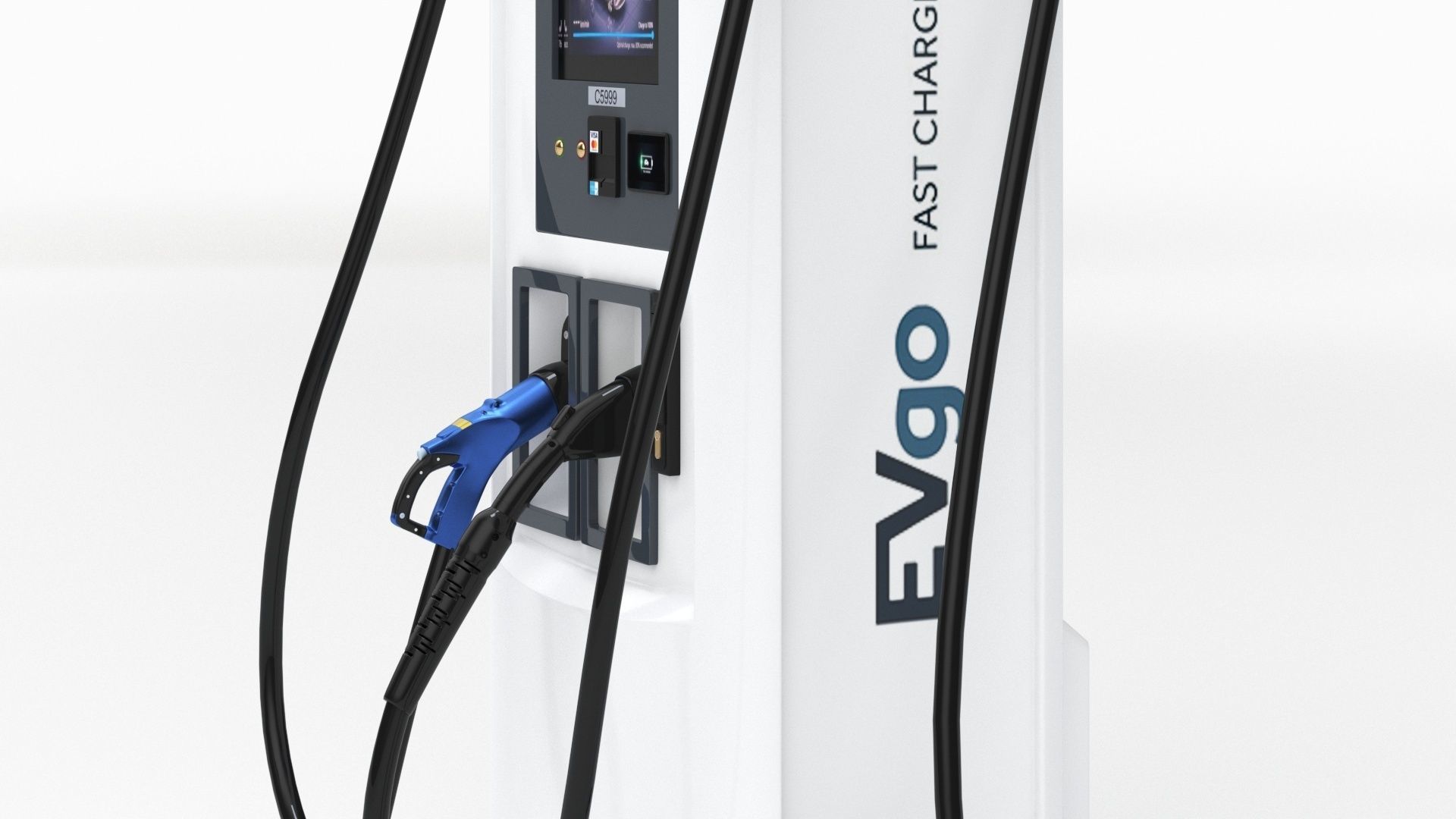 BTC Power 50 kW Slim Line DC EV Fast Car Charger Station 3D model_1