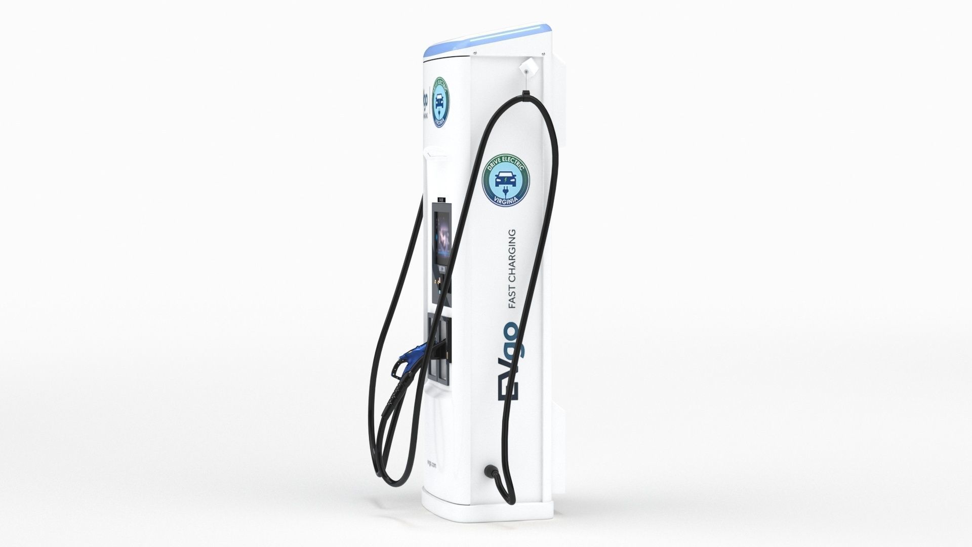 BTC Power 50 kW Slim Line DC EV Fast Car Charger Station 3D model_33