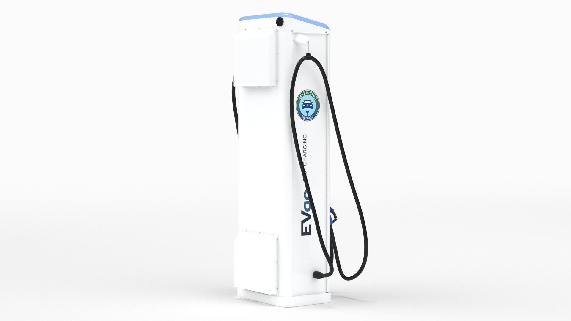 BTC Power 50 kW Slim Line DC EV Fast Car Charger Station 3D model_25