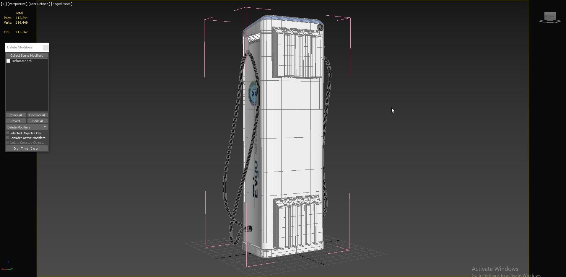 BTC Power 50 kW Slim Line DC EV Fast Car Charger Station 3D model_6