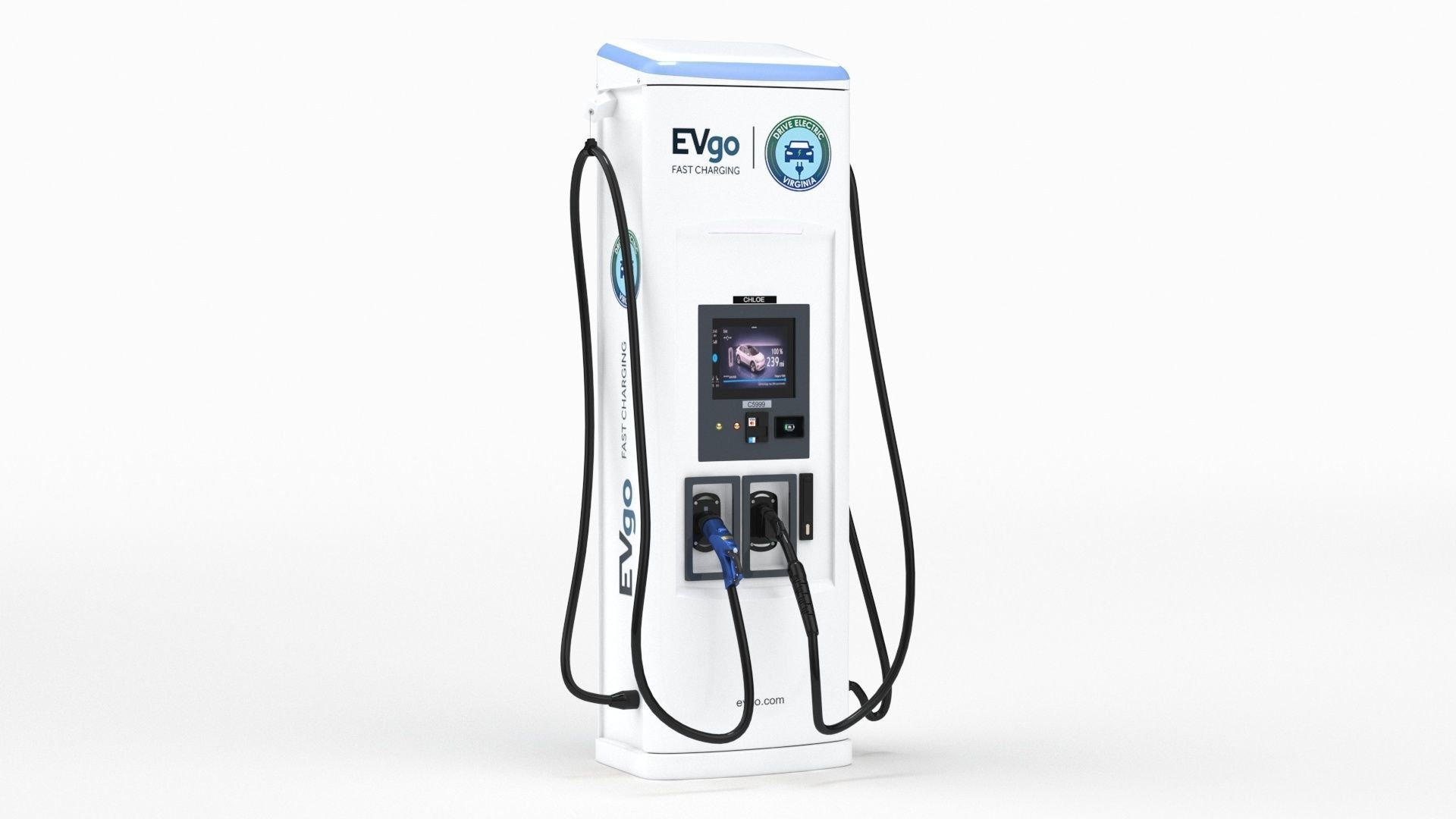 BTC Power 50 kW Slim Line DC EV Fast Car Charger Station 3D model_20