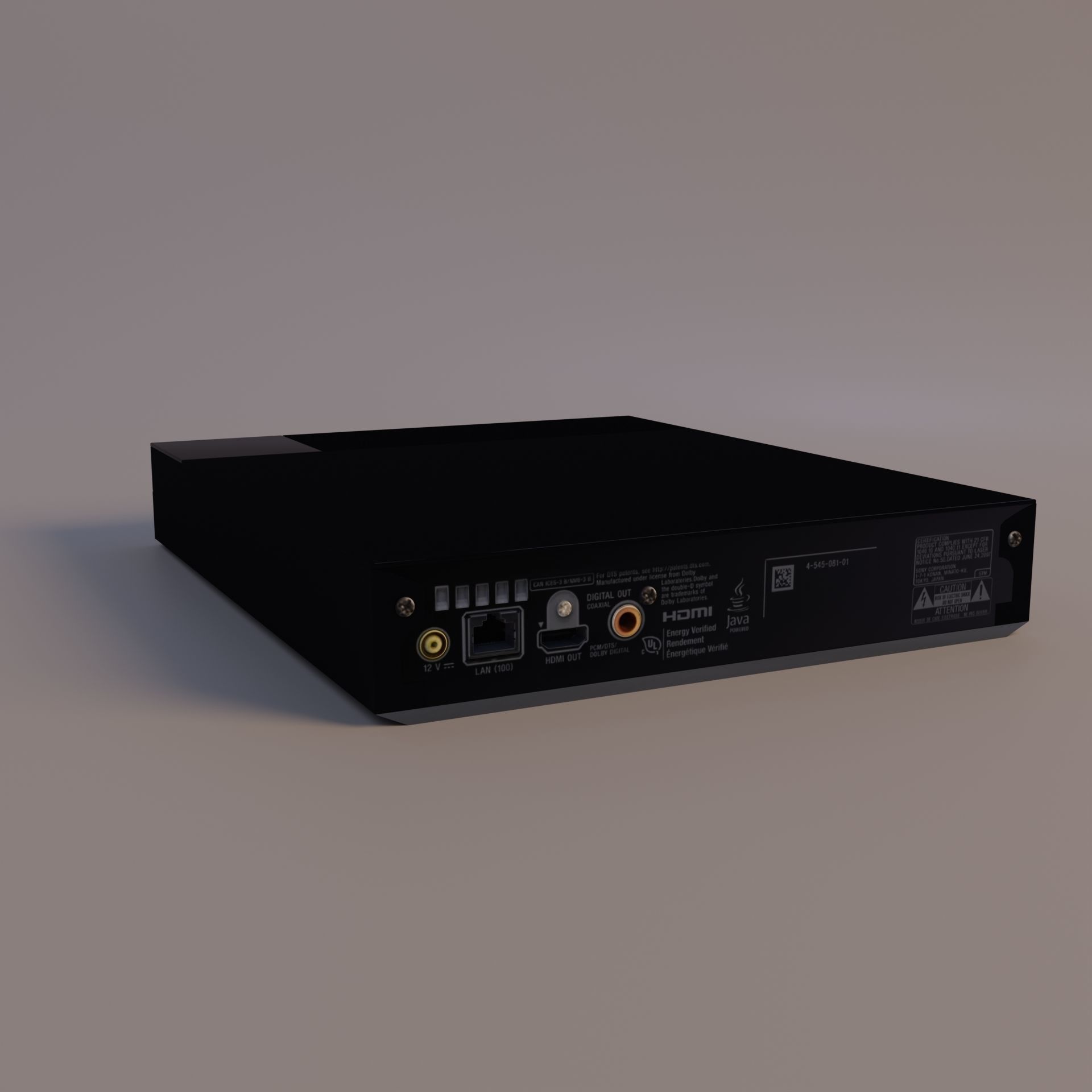 Blue-ray player 3D model_9