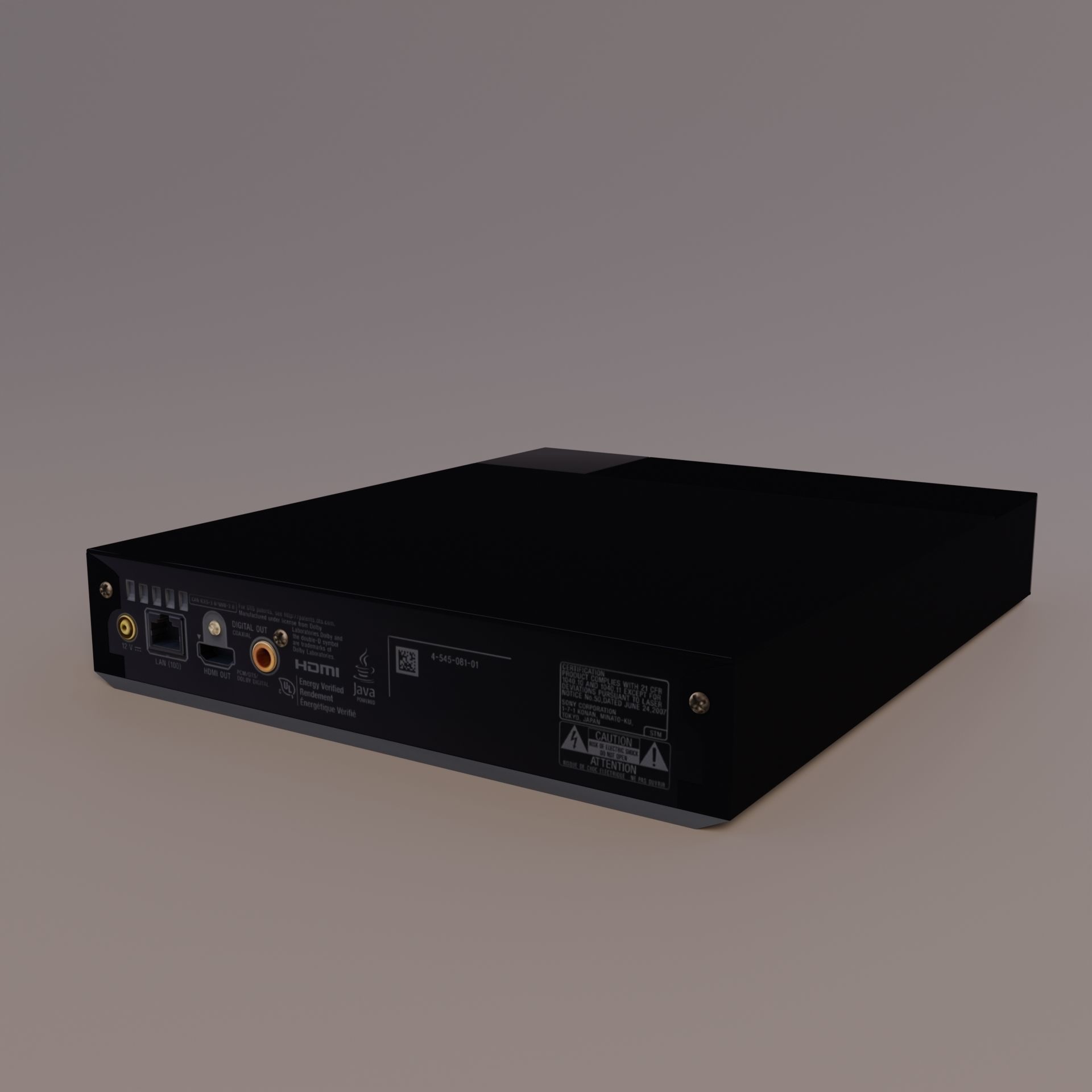 Blue-ray player 3D model_11