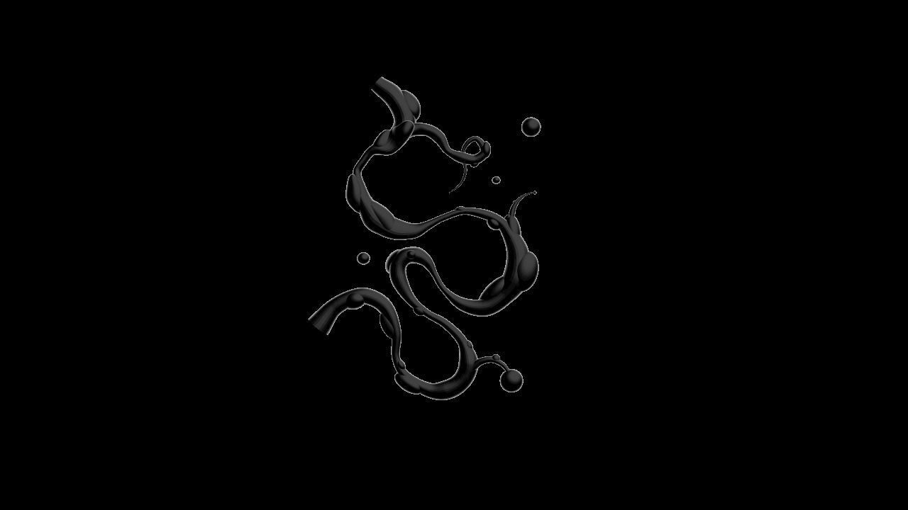 Alien fluid with bubbles 3D model_3