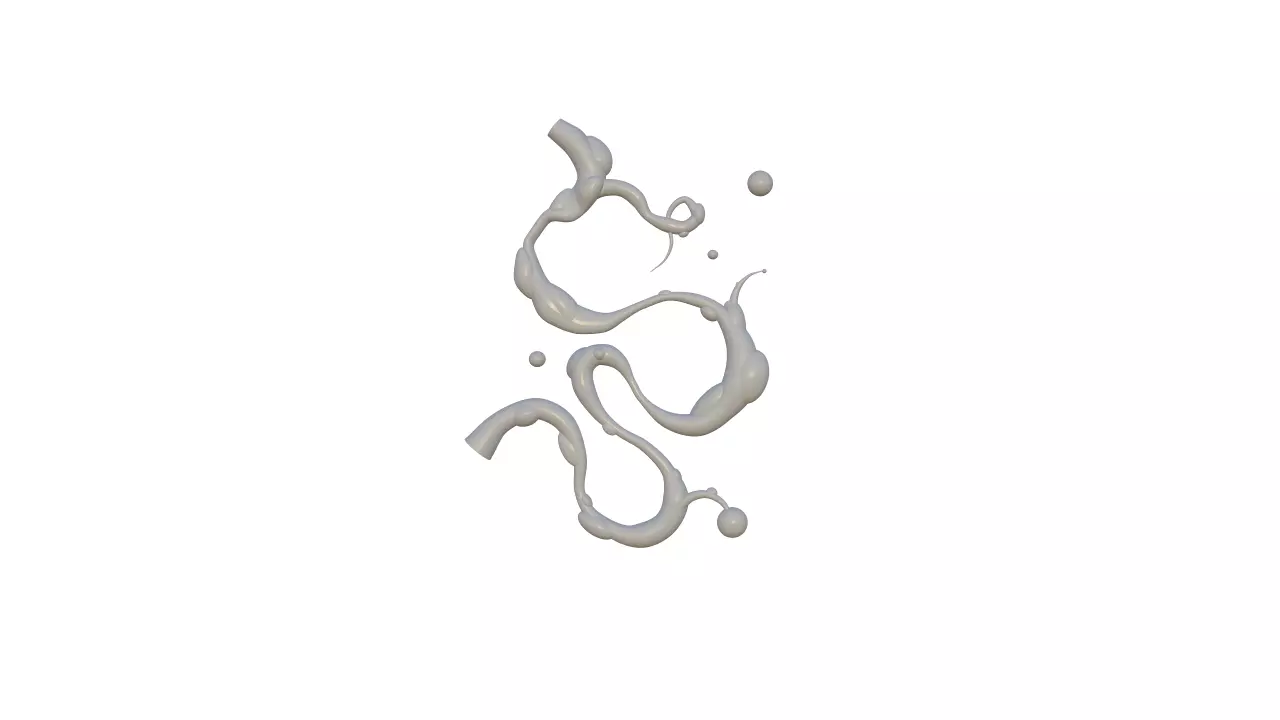 Alien fluid with bubbles 3D model_0