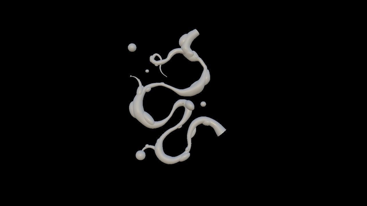 Alien fluid with bubbles 3D model_1