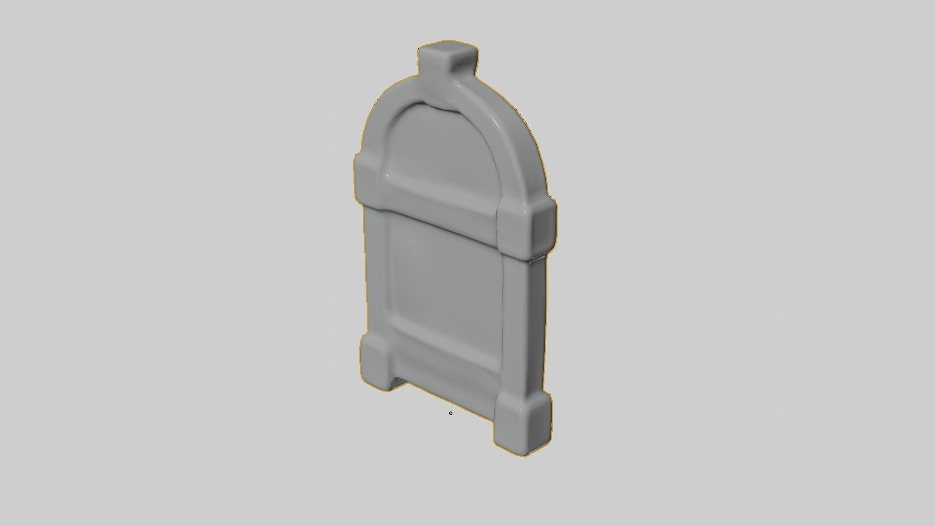 Stylized medieval door Low-poly 3D model_3