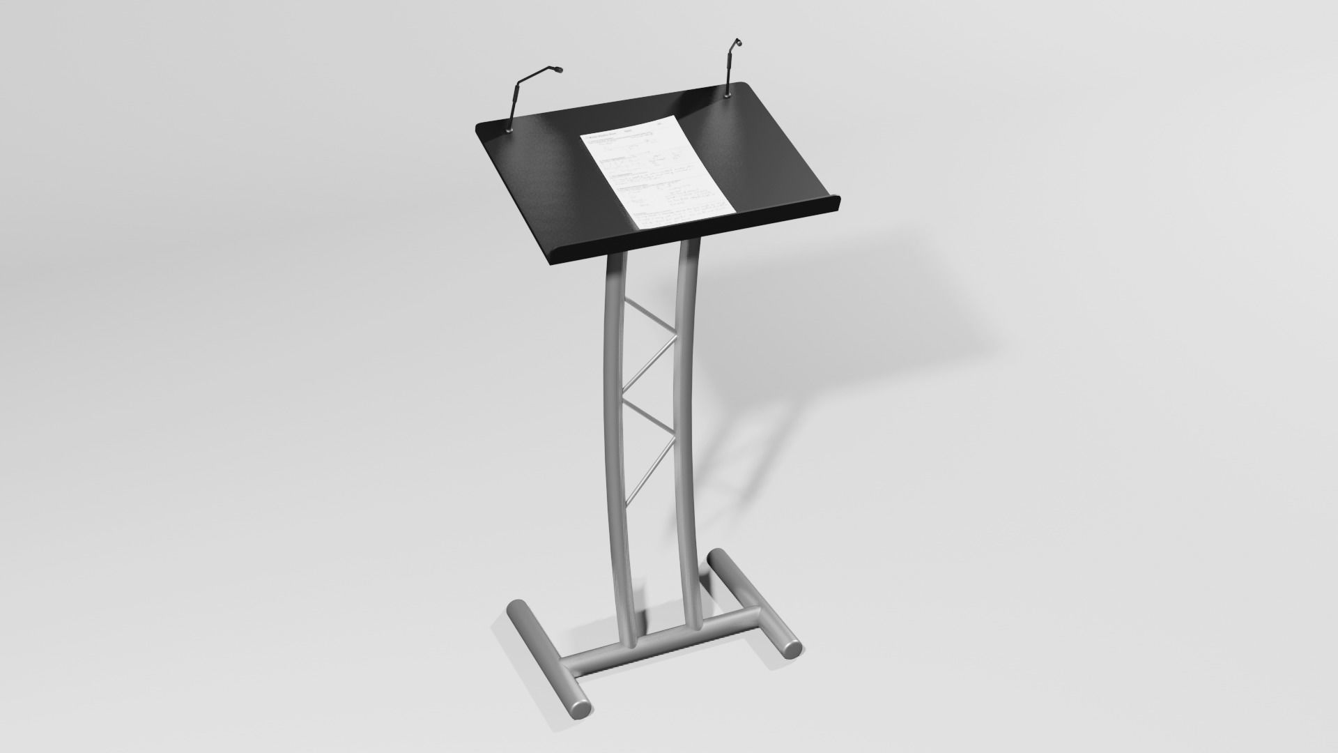 Lectern 10 Low-poly 3D model_2