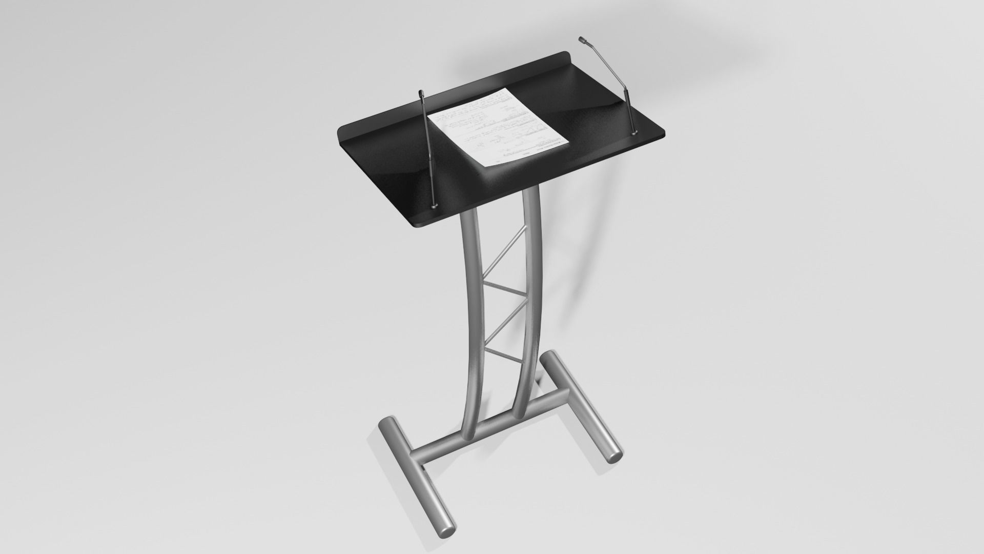 Lectern 10 Low-poly 3D model_8