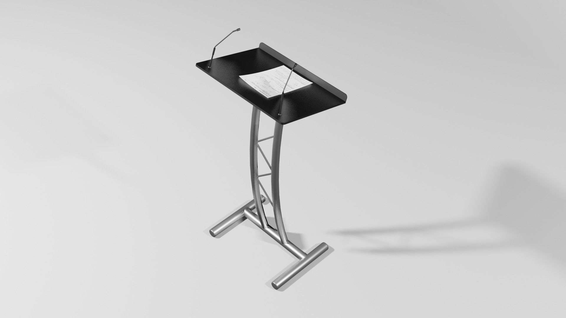 Lectern 10 Low-poly 3D model_5