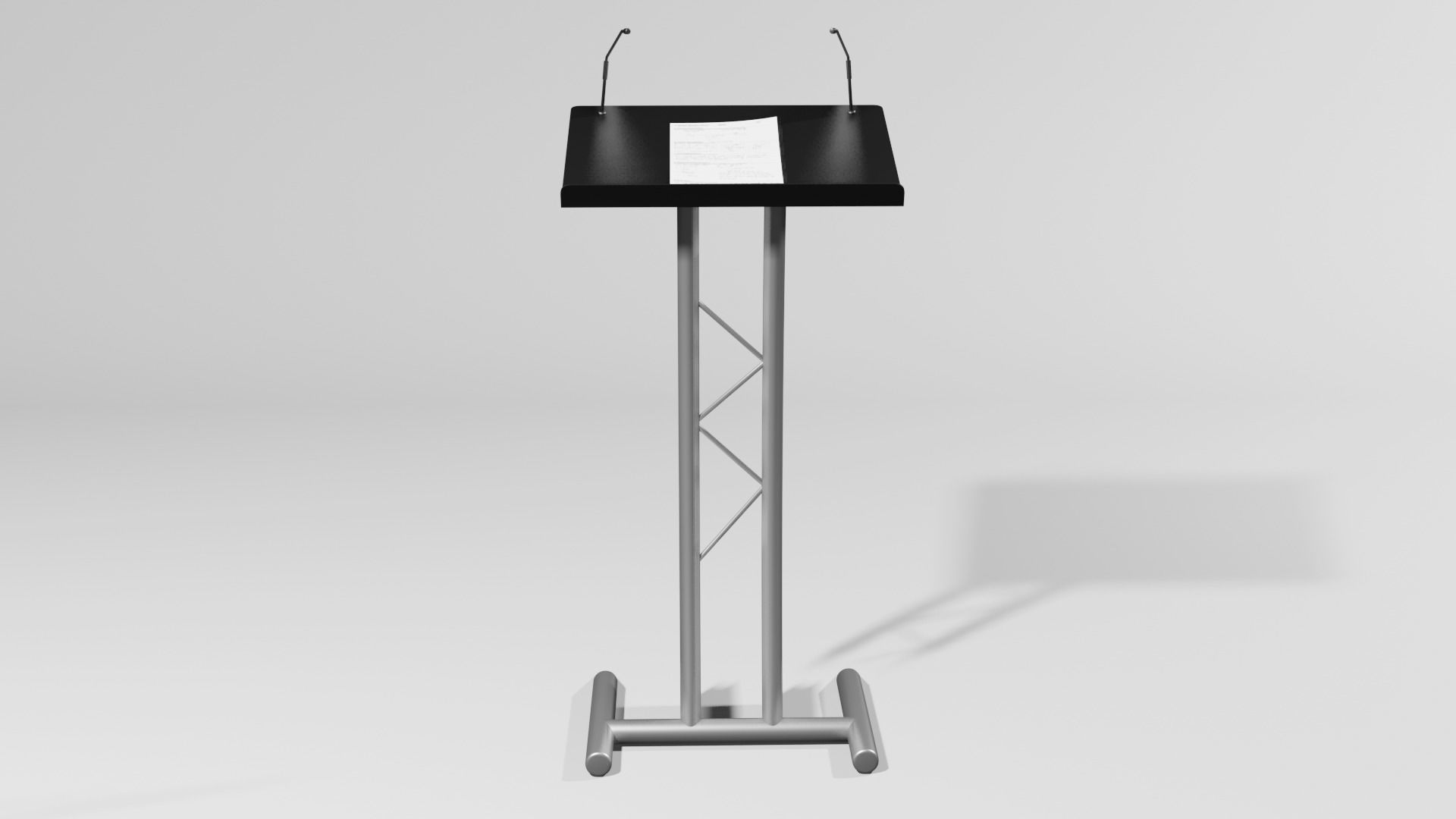 Lectern 10 Low-poly 3D model_3