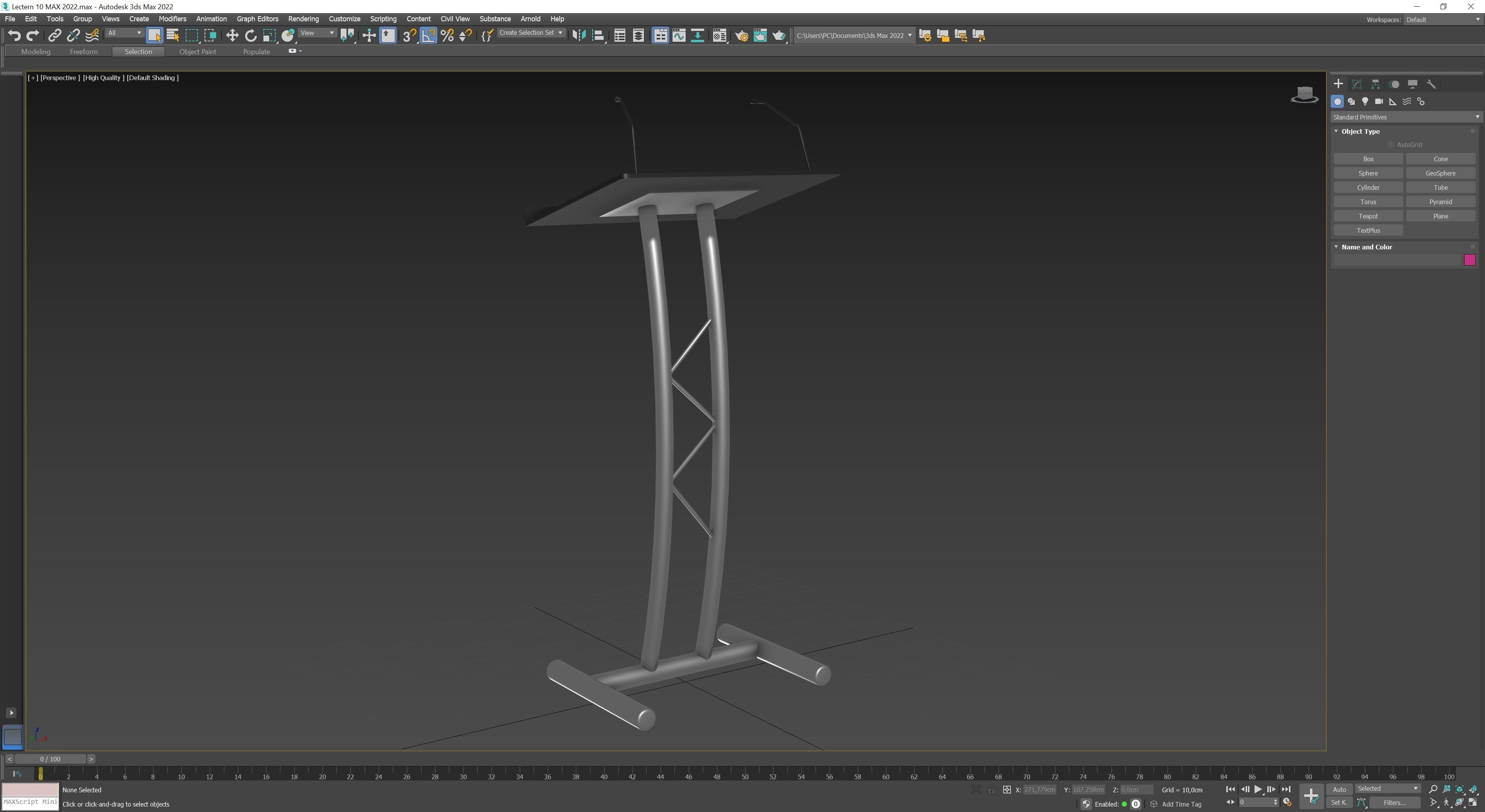 Lectern 10 Low-poly 3D model_11