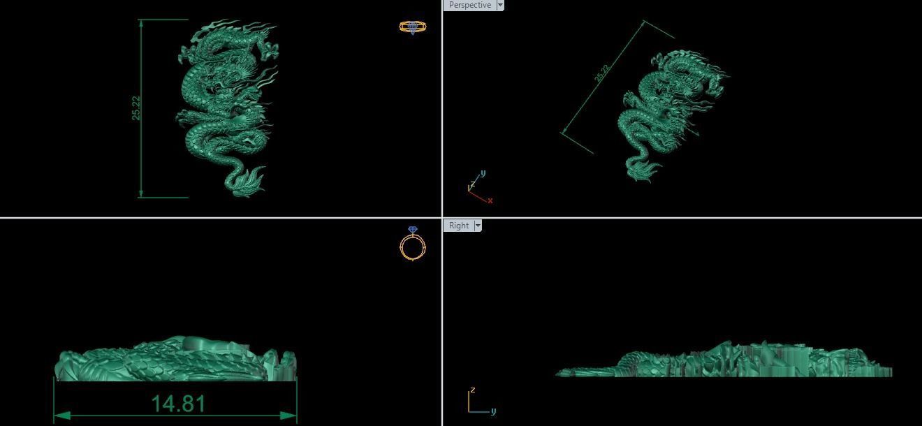 dragon pendant 3D print model_1