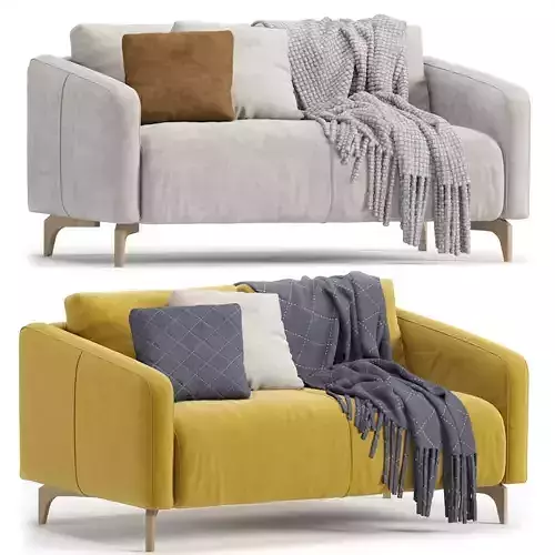 Sofa Ljeri Mini Barhat Beige Velvet Light 4 Colors