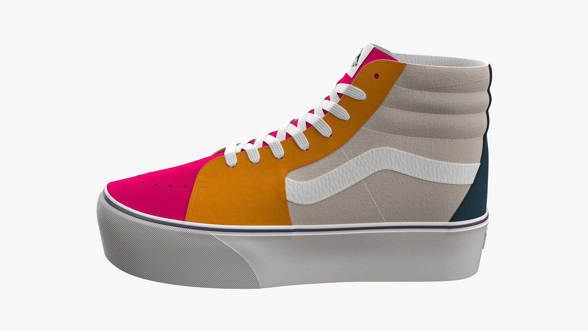 Vans Sk8-Hi Platform Multicolour 3D model_7