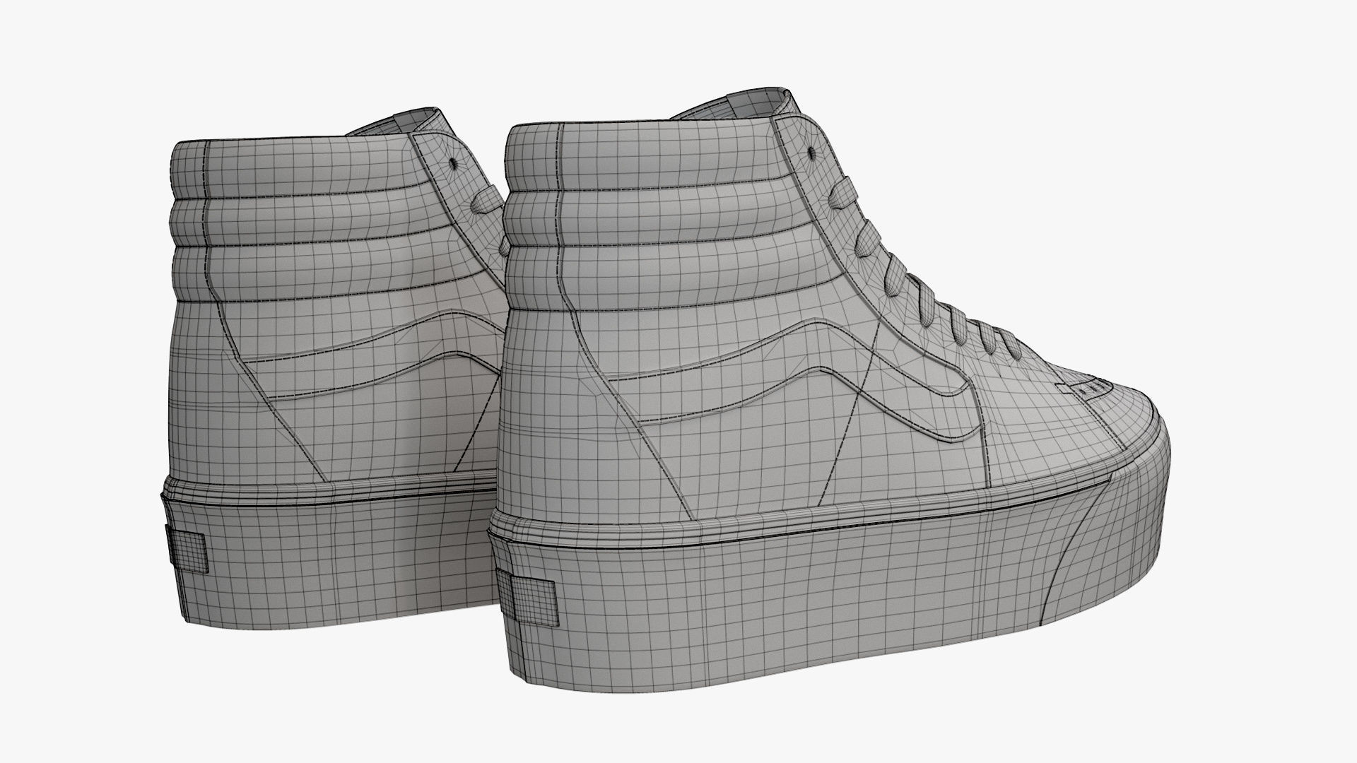Vans Sk8-Hi Platform Multicolour 3D model_14