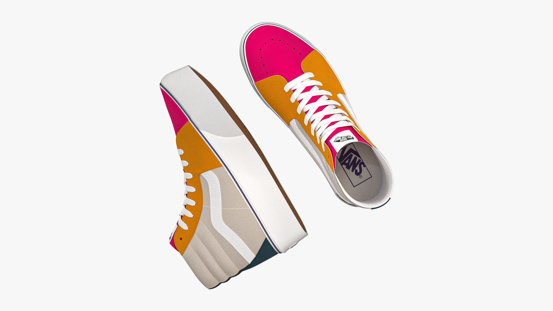 Vans Sk8-Hi Platform Multicolour 3D model_2