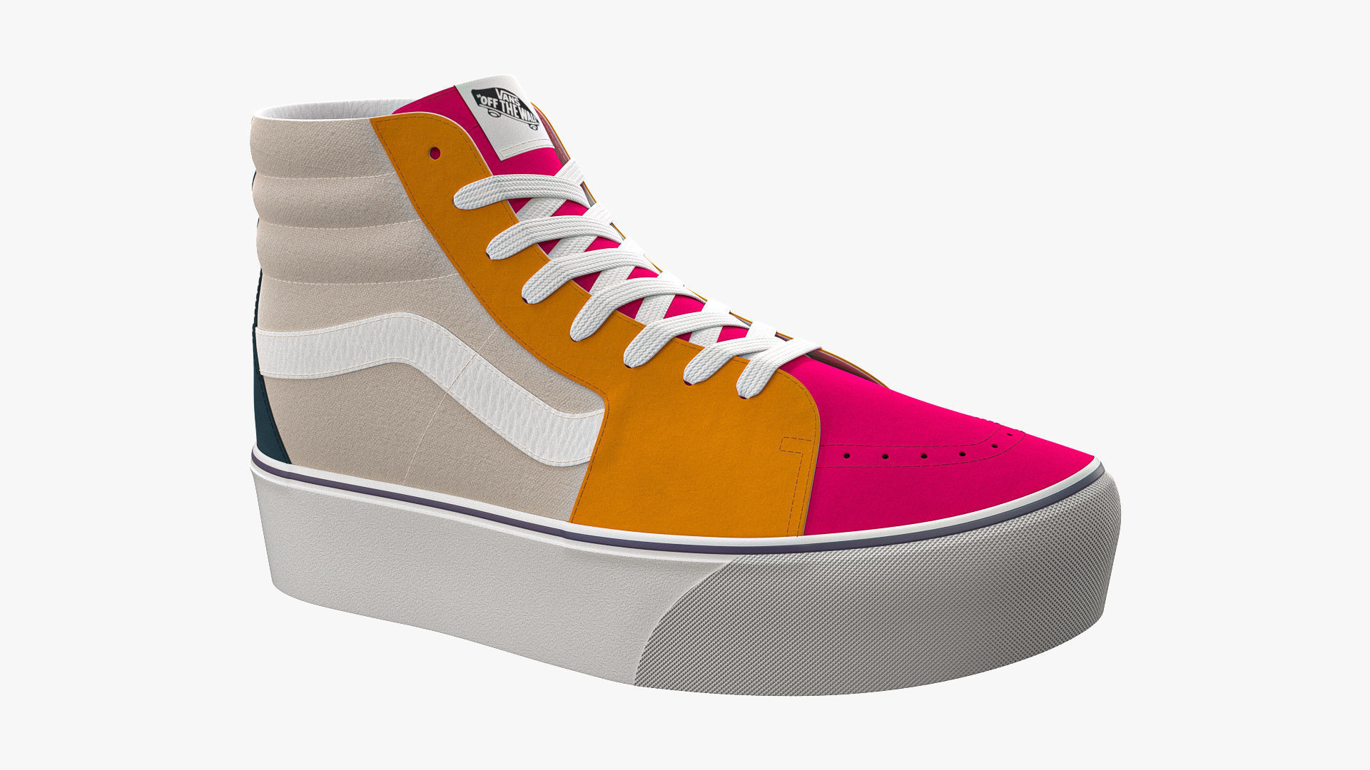 Vans Sk8-Hi Platform Multicolour 3D model_9