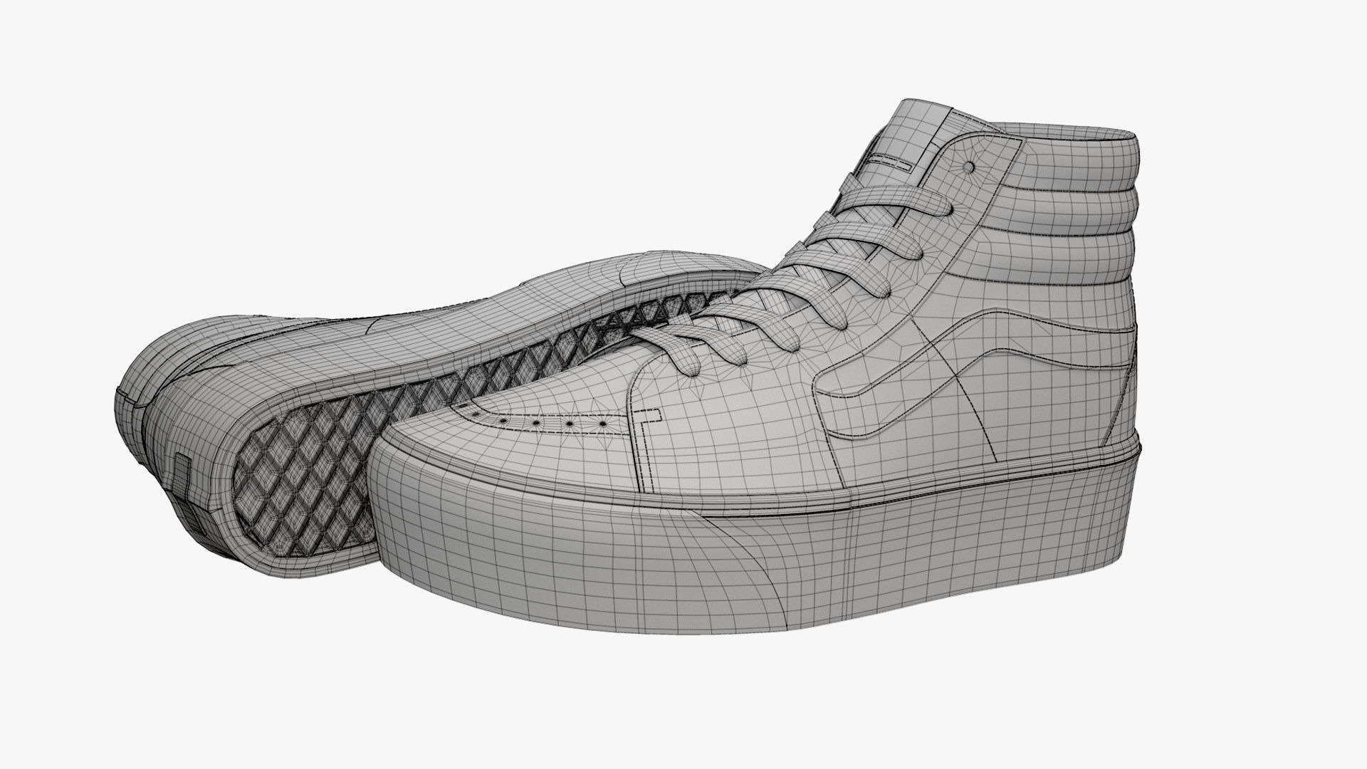 Vans Sk8-Hi Platform Multicolour 3D model_12