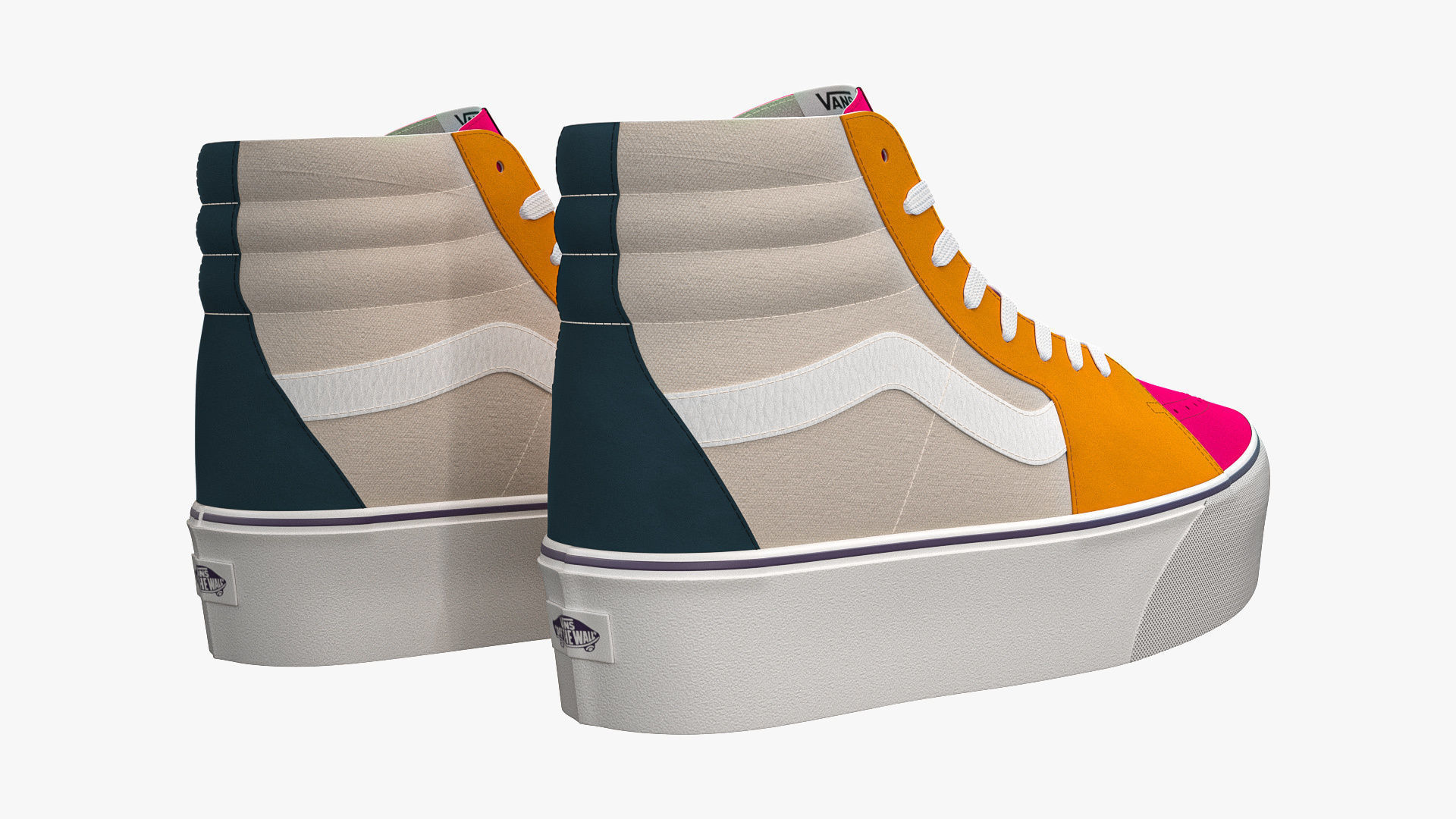 Vans Sk8-Hi Platform Multicolour 3D model_5
