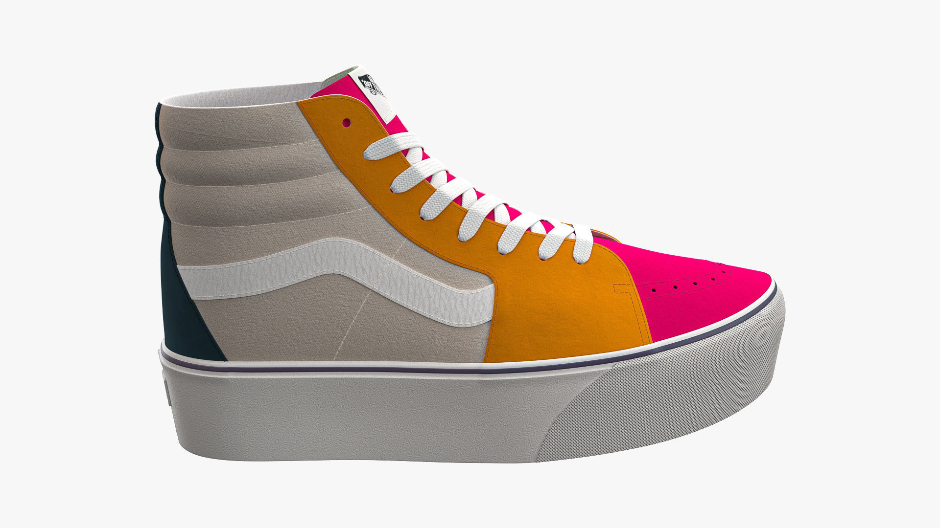 Vans Sk8-Hi Platform Multicolour 3D model_6