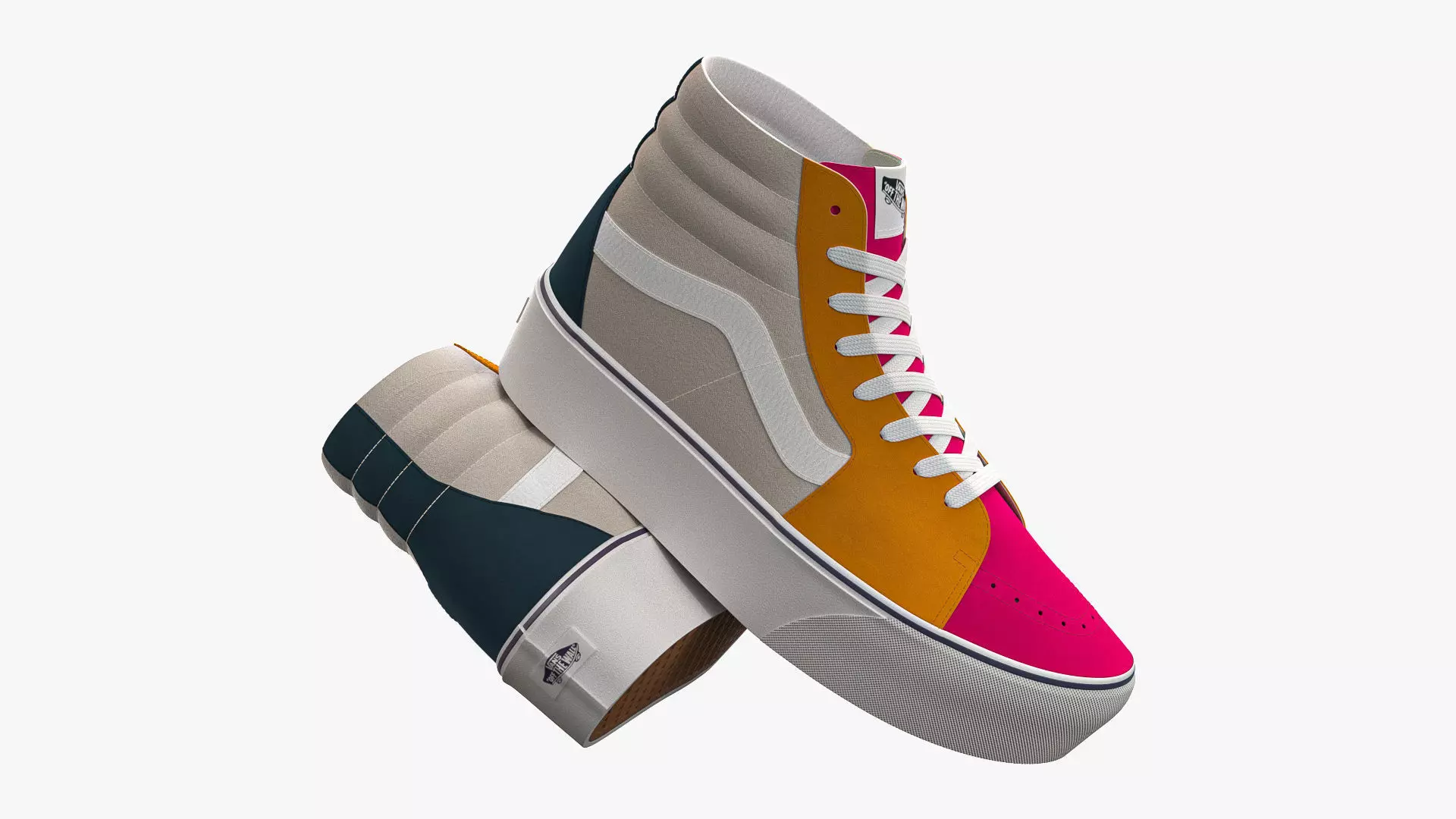 Vans Sk8-Hi Platform Multicolour 3D model_0