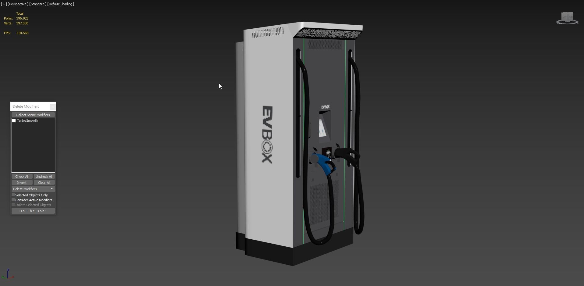 EVBox Troniq 100 Electric Vehicle Charging Station 3D model_4