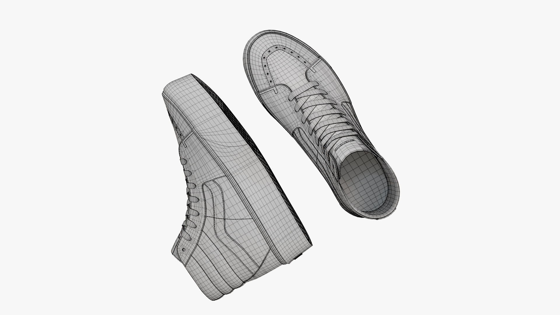 Vans Sk8-Hi Platform Mono Black 3D model_13