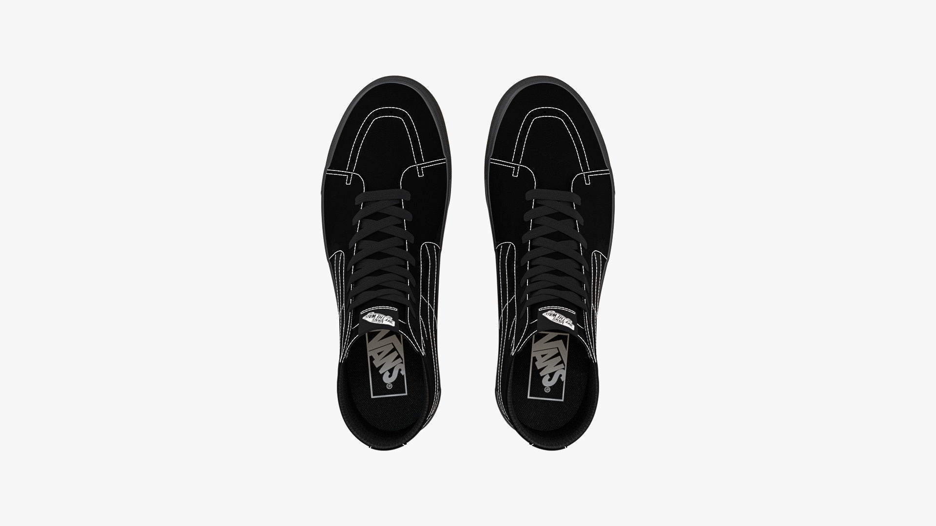 Vans Sk8-Hi Platform Mono Black 3D model_3