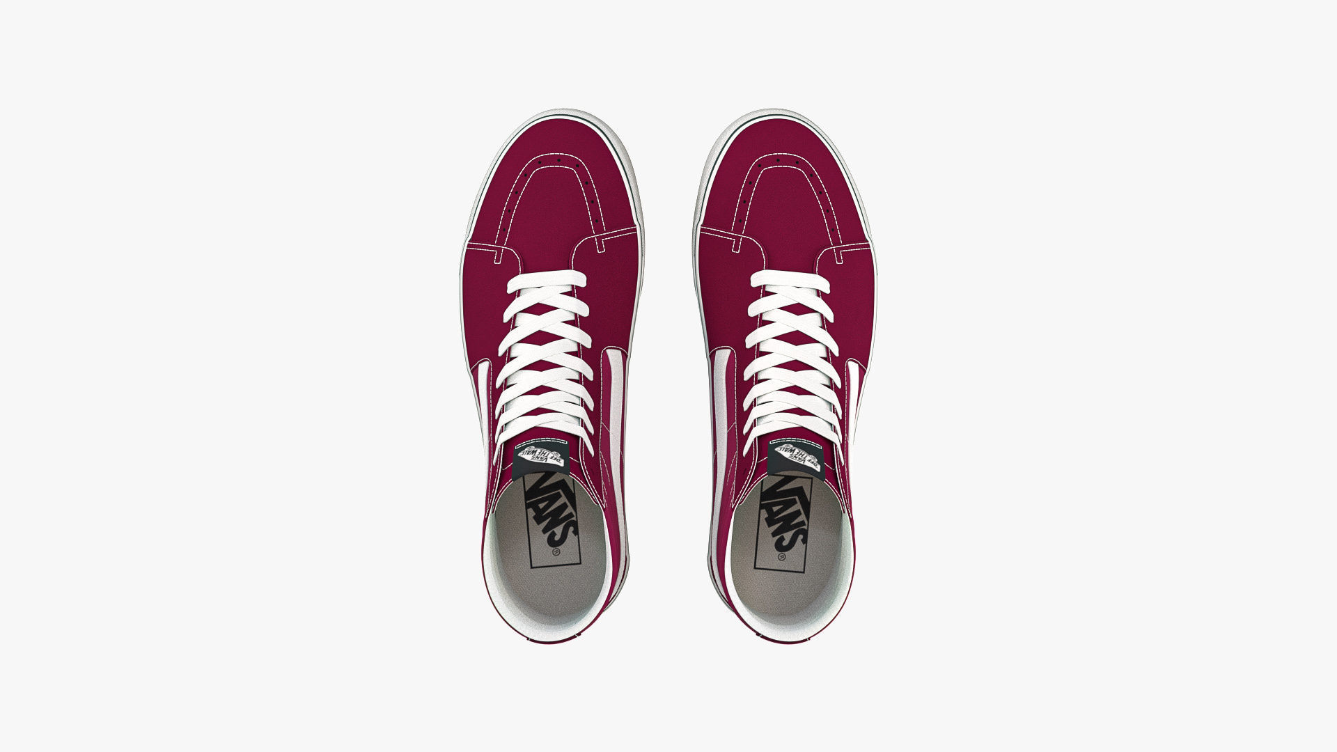 Vans Sk8-Hi Platform Port Royale and White 3D model_3