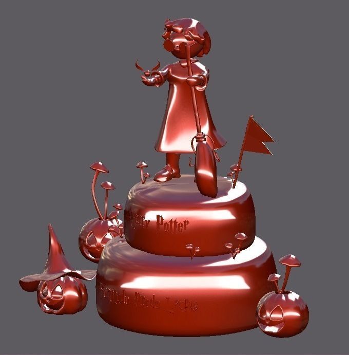 Harry Potter Cake 3D model_12