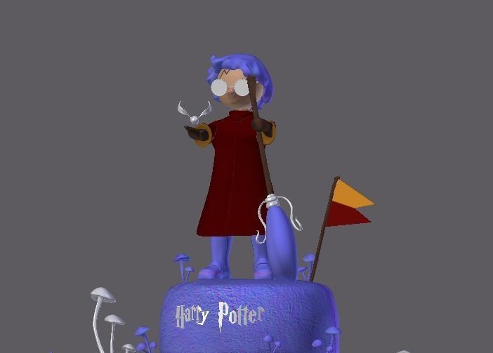 Harry Potter Cake 3D model_8