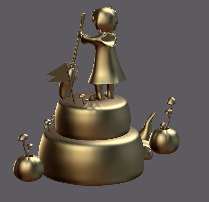 Harry Potter Cake 3D model_13