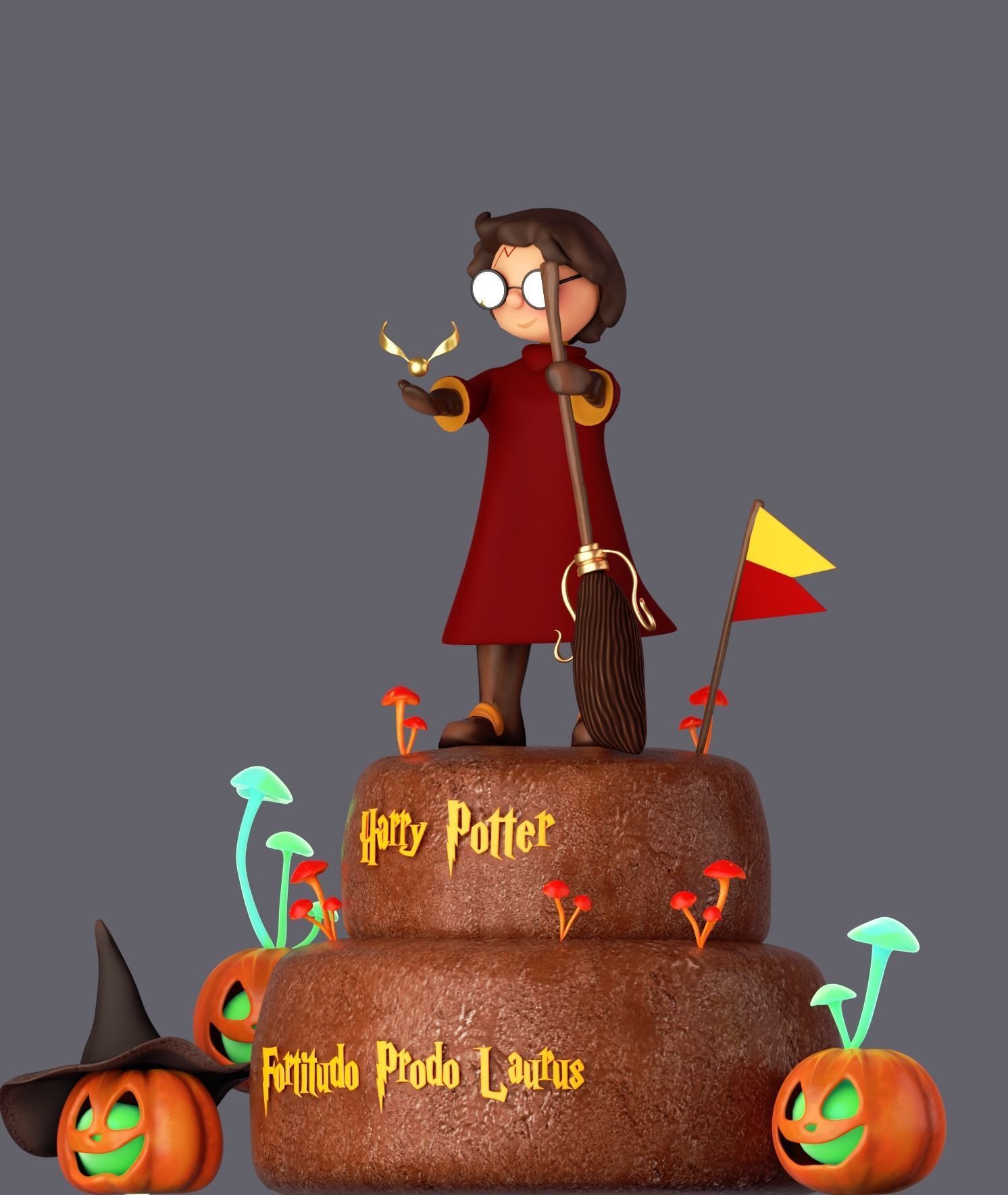 Harry Potter Cake 3D model_6
