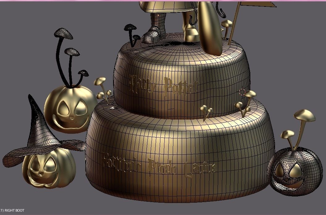 Harry Potter Cake 3D model_3