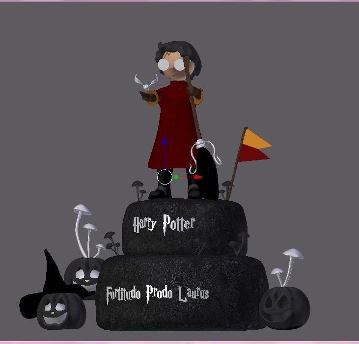 Harry Potter Cake 3D model_10