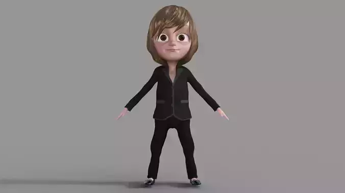 3D Cartoon Business Woman