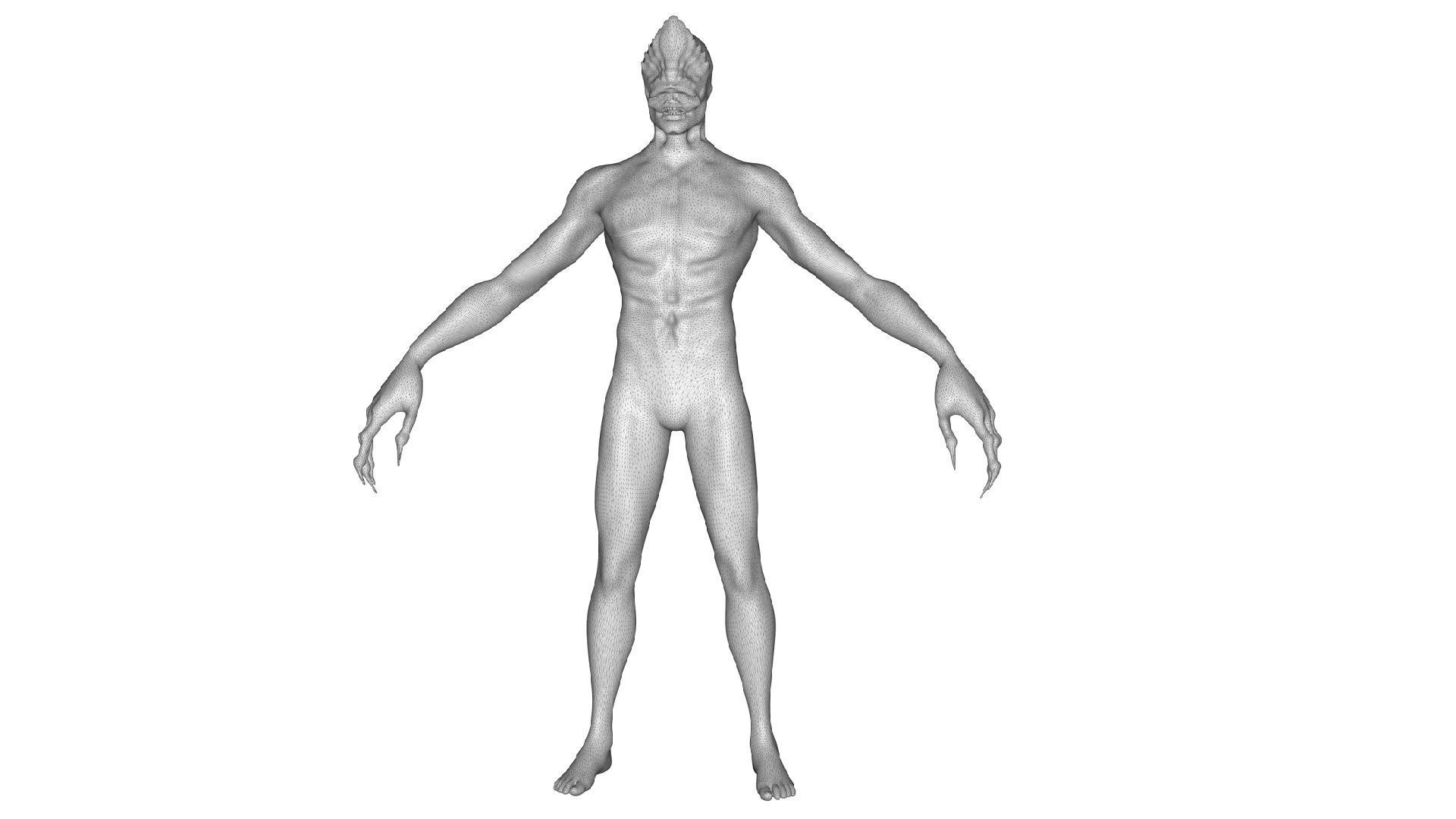 Monster Blinderk Low-poly 3D model_6