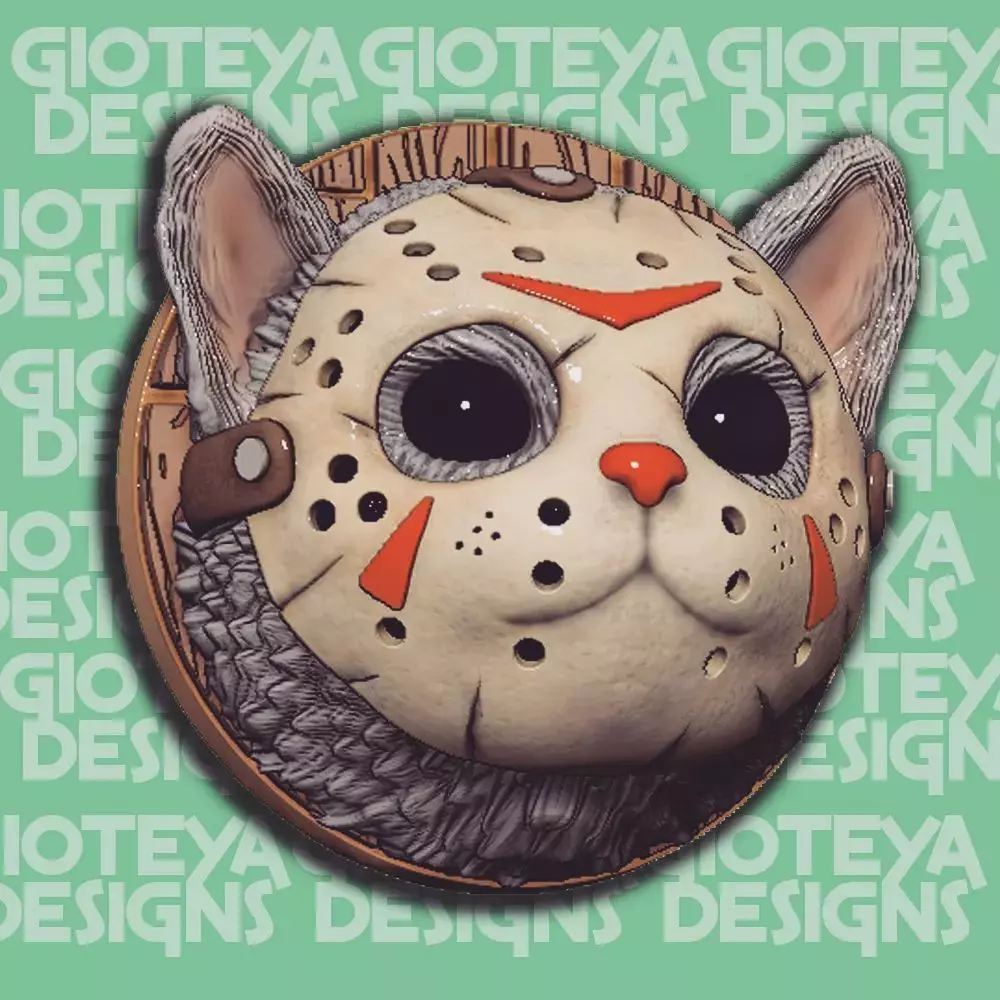 ANIMAL COSPLAY Friday The 13th Jason Cat 3D model_0
