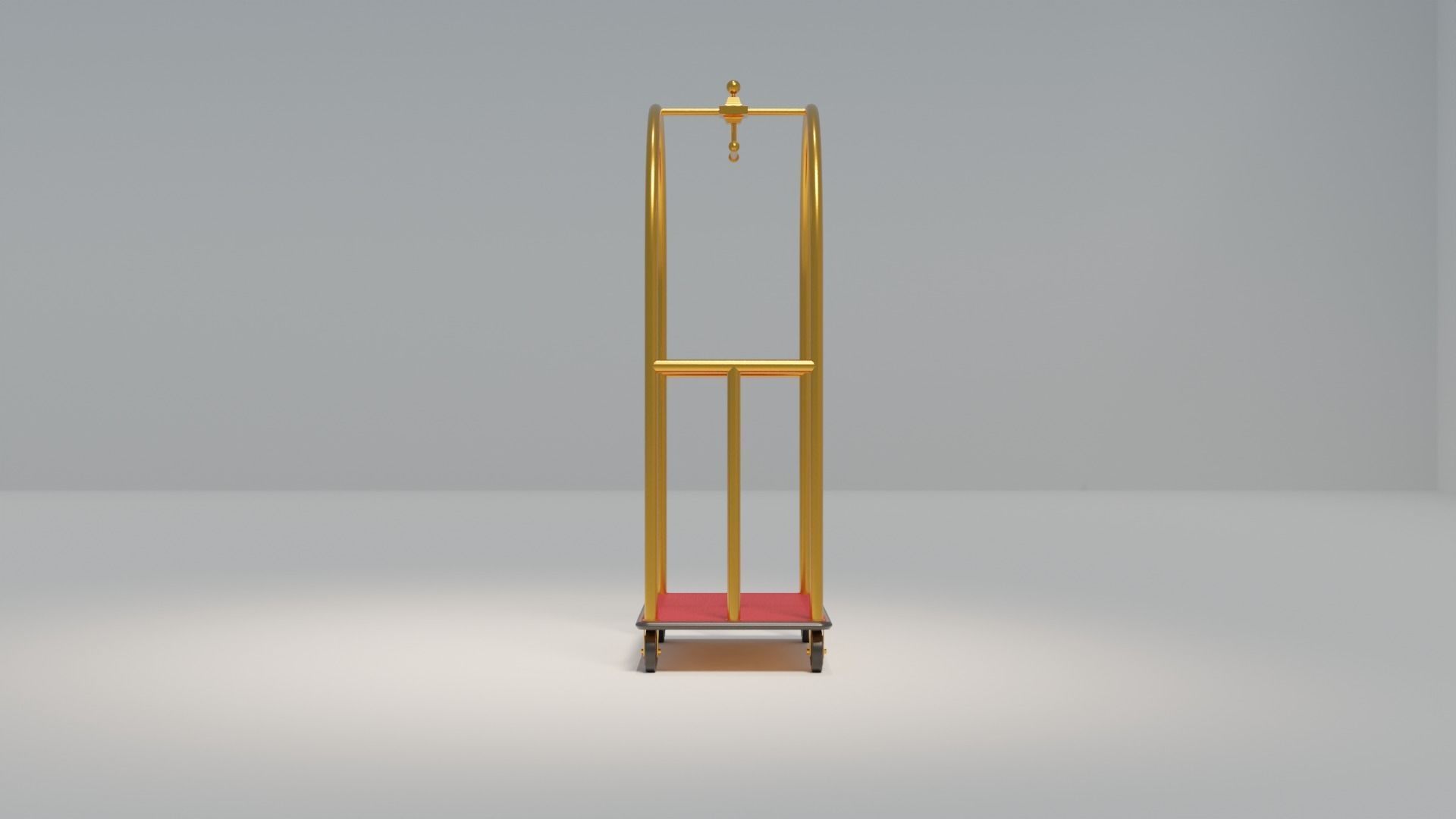 Luggage Cart 3D model_3