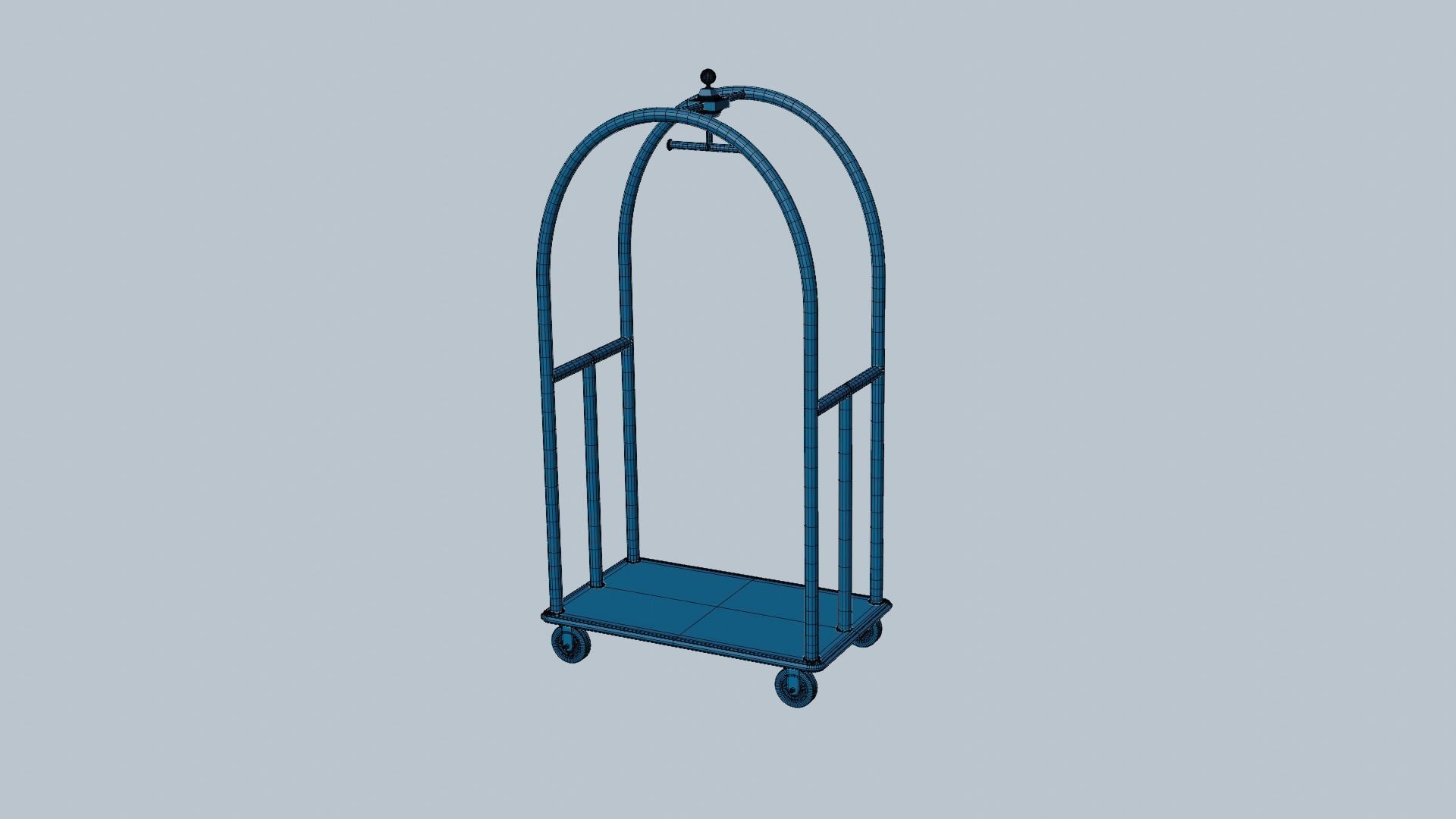 Luggage Cart 3D model_6