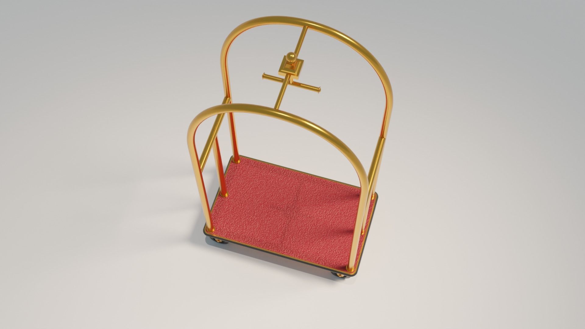 Luggage Cart 3D model_4