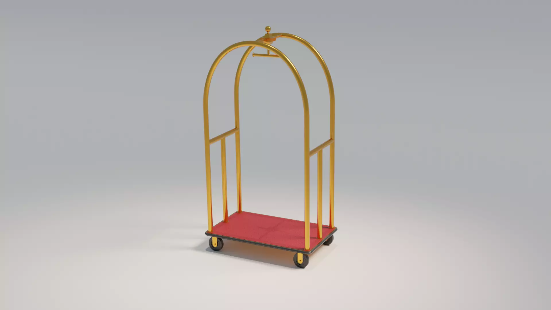 Luggage Cart 3D model_0