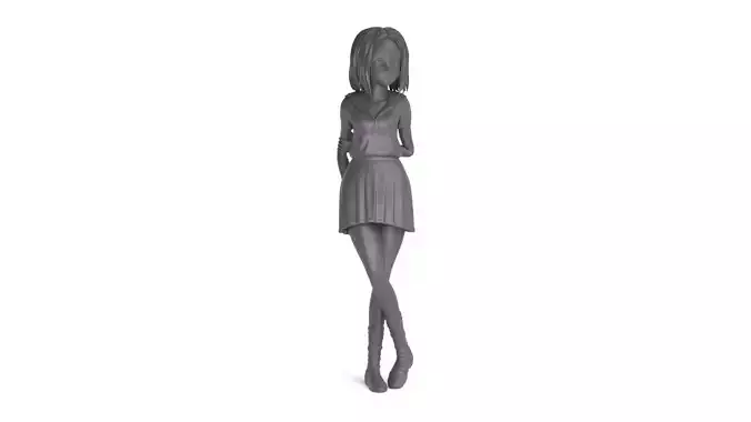 Natsuko Mogi anime girl character Initial D series leaning pose 
